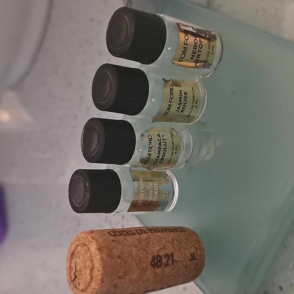4 Tom Ford Fragrance Miniature 4ml Collection - Gold and Black Empty